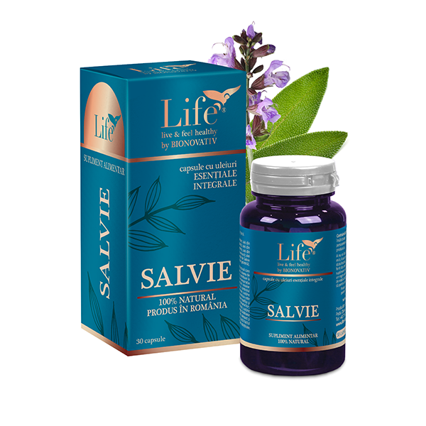 Prezentarea produsului SALVIE – 30 capsule cu ulei esențial