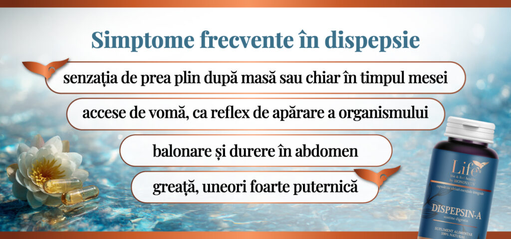 Simptome frecvente în dispepsie